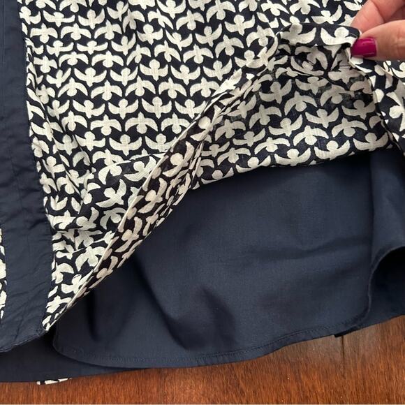 Crewcuts Girl’s Bird Print Navy and White Kids Dress, 100% Cotton, Size 14 - Picture 6 of 11